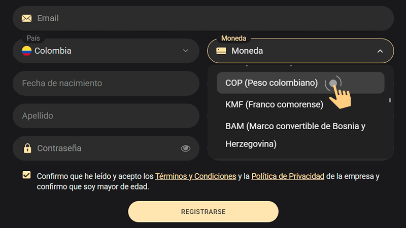 Ѕеlессіοnа tu mοnеdа
