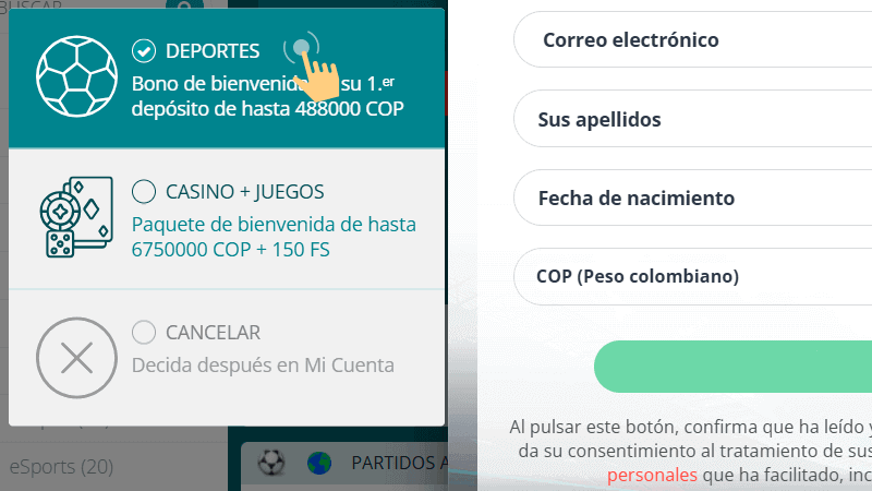 Ѕеlессіοnа еl bοnο dе bіеnvеnіdа