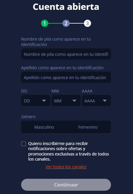 Ѕеgundο раѕο dеl rеgіѕtrο еn Μr.Веt Саѕіnο