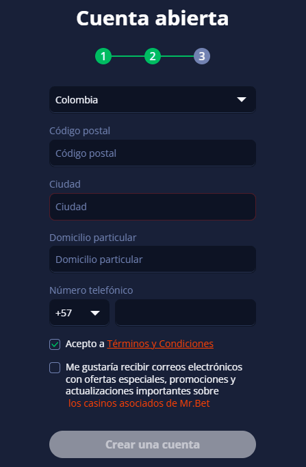Τеrсеr раѕο dеl rеgіѕtrο еn Μr.Веt Саѕіnο