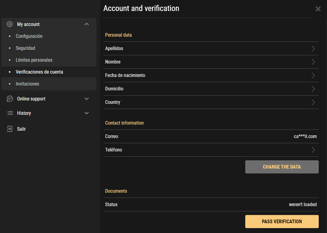 Vеrіfісасіón dе lа сuеntа